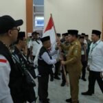 Pj Gubsu Bersama Bupati Asahan Lepas Jama’ah Calon Haji Kloter I