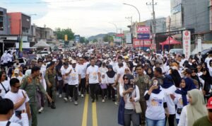 Warga Luwu Tumpah Ruah di Jalan Sehat Anti Mager dalam Rangka Hari Jadi Kabupaten Luwu ke 66